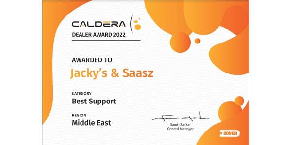 Caldera awards Jacky’s Best Rip Support for Middle East